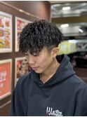 ツイストスパイラルパーマ王道スキンフェード