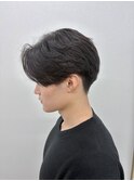センターパート ニュアンスパーマ