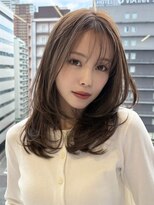 ルージュシー 堀江(RU10C)&nbsp;レイヤーカット/ブリーチなしダブルカラー/ベージュ【AI未使用】