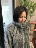 丸みショートボブ◎小顔×前下がりレイヤー大人可愛い