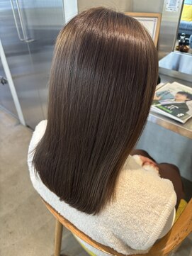 オーガニック リブ 川越(organic+live) 春◎ブリーチなし透明感ロング×モカグレージュ