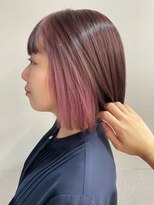 ロシェ 横浜店(loche)&nbsp;イメチェンアンブレラカラー×ショートボブ×ピンクベージュ横浜