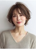 白髪ぼかし脱白髪染め大人ショート40代50代60代