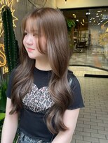 ヘアプレイスソル (HAIR PLACE SoL)&nbsp;ブリーチなしダブルカラー/ブラウンベージュ/レイヤーロング