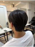 メンズカットセンターパートくびれショート韓国風10代20代30代