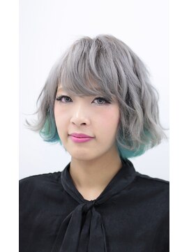 クリーン ヘアデザイン(CLLN hair Design) 【CLLN】グレイシルバー×ターコイズブルー