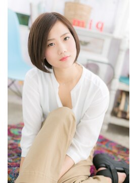 ヘアアンドビューティー ミック(Hair & Beauty miq) 前下がりボブで＊ナチュラルクールな大人顔