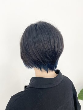 ルヴェルヘアー(Revel hair) インナーカラー×ネイビーブルー