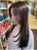 ワンカール お顔まわりレイヤー センター前髪