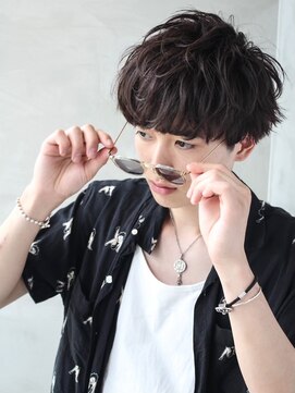 ハバナ 渋谷(HAVANA) アッシュブラック/束間マッシュパーマ/刈り上げ/ツーブロック