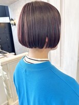 キャアリー(Caary)&nbsp;福山Caary湿気対策!!髪質改善ストレートパーマタッセルボブ20代