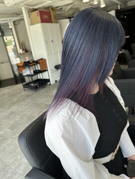 ラフ 難波店(LAFF) #黒髪#ボブルフ#ネビージュ#小顔#ワンレン