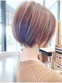 Say.ショートボブミルクティーアッシュボブ丸みショート表参道