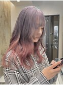 グラデーション/ピンクヘアー/秋色/名古屋美容院