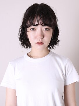 ヨファ ヘアー 芦屋店(YOFA hair) 似合わせカットイメチェン前髪こなれミディウェーブパーマ1004