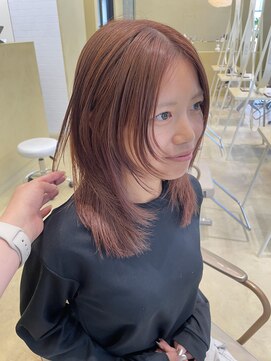 スニュウ(snuw) 【snuw mina】レイヤーカット/顔まわりカット/ピンクブラウン