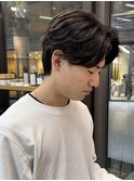ダークアッシュ/ニュアンスパーマ/韓国マッシュ/スペインカール