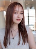 韓国レイヤー顔周りカット透明感カラー髪質改善艶髪シースルー