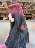 チェリーブラウン顔周りレイヤーロング_ba539151