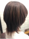 デザインカラー／レイヤーカット/ウエットヘア/オリーブベージュ