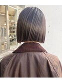 乾かすだけでキマる髪/グレージュボブ