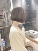 グレージュカラー/ボブ/ハイトーン/レイヤー/髪質改善/縮毛矯正