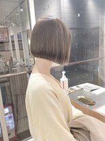 エンネ 新宿(enne)&nbsp;グレージュカラー/ボブ/ハイトーン/レイヤー/髪質改善/縮毛矯正