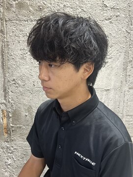 ニアウ 太田店(Niau) メンズナチュラルマッシュシャドウパーマ波巻きスパイラル