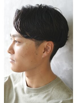 にもう テーパーフェード/ラフショート/ネイビー