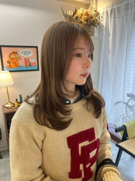 ルックアット(Look at) 【Look at】ミディアムレイヤーカット似合わせカット着物ヘア