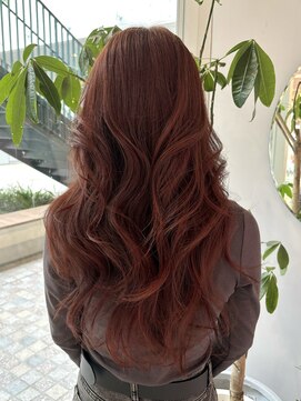 クム(kumu) ブリーチなし/ワインレッド/カシス/韓国/レイヤー/髪質改善