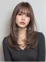 ユニカ(UNIKA)&nbsp;北長瀬/髪質改善/レイヤーカット/ハッシュカット/グレージュ