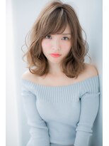 ローレン(LOREN)&nbsp;＊LOREN＊お洒落で可愛いグレージュタンバルモリウェーブロブ