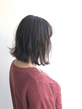 ヘアメイク オブジェ(hair make objet) 切りっぱなしボブ パープルグレー ☆☆☆KAI★★★