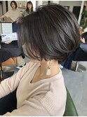 お洒落上品★ハンサムショート&艶ダークグレージュカラー