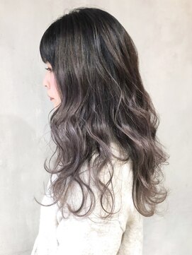 アルバム 銀座(ALBUM GINZA) ホワイトラベンダーグラデーション_毛先パーマ_ba259782