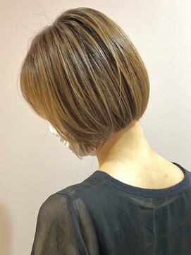 グラッシー センター北店(GLASSI) ぱつっとコンパクトボブ★ハイライト★髪質改善★マロンベージュ