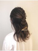20代/30代/40代/ルーズアップ/編み下ろし/ヘアアレンジ/編み込み