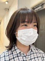 ラウレア(LAULEA) くびれカット/ボブカット/伸ばしかけボブ/ベージュカラー/カラー