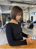 20代30代大人可愛いエアリーボブフォギーベージュ