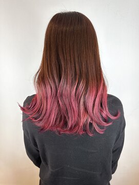 ヘアデザイン アンジェロカフェ(Hair Design Angelo cafe) グラデーションピンクカラー♪