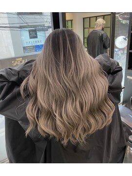 ピヨン 心斎橋(piLLon) バレイヤージュ☆ミルクティーベージュ