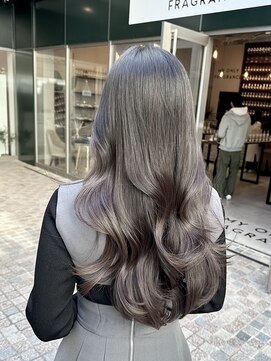 クム(kumu) 【kumu】韓国風ロングレイヤー×艶感ブルーブラック