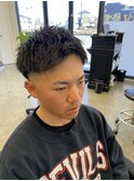 束感ショートフェード/水戸/メンズショート/束感/フェード