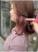 【ADORE 横浜】イヤリングカラー×アッシュピンク
