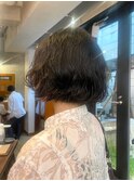 【若松 詩季】ボブ/ニュアンスパーマ/ブリーチなしカラー