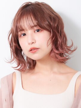 ニューヨークニューヨーク 桂店(NYNY) ピンクブラウン/ゆるふわボブ