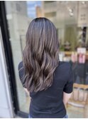 グレージュ外国人風カラー/ハイライト×髪質改善
