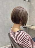 【RYOHEI】切りっぱなしボブ_オリーブグレージュ_ショートボブ