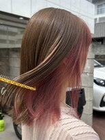 ラック 津田沼(LUCK)&nbsp;ピンクベージュダブルカラーインナーカラーケアブリーチ